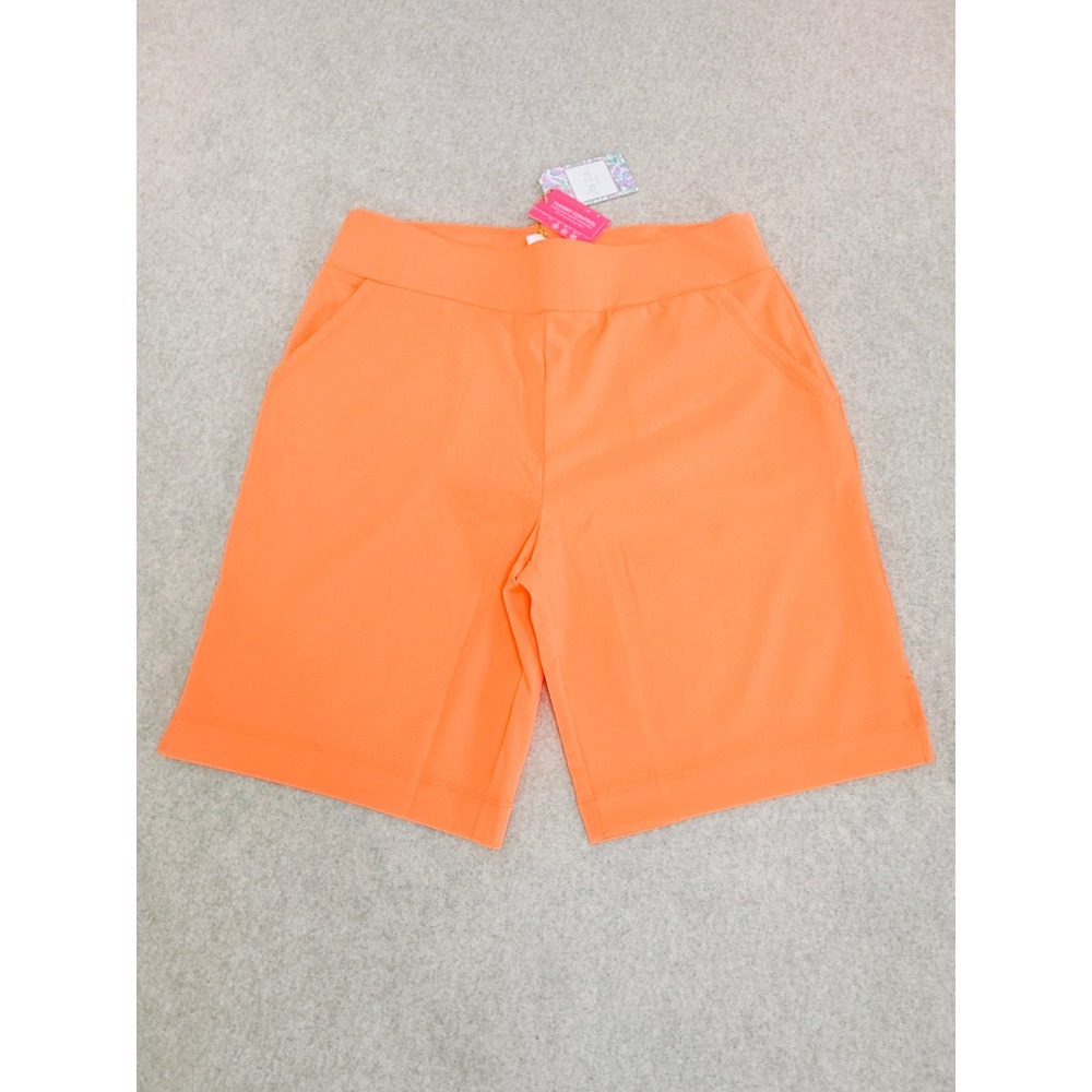 Stella Parker Sport Persimmon Orange Tummy Control Golf Shorts Women Medium NEW
